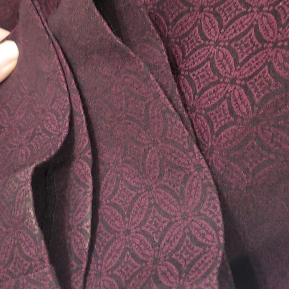 Mario Serrani Italy Burgundy/Black Patterned Pant - Picture 7 of 10